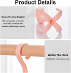 2Pcs Belt Hanger, 360-Degree Rotatable Four-Claw Hook, Closet Clothes Hangers, Belt Scarf Tie Rack Holder for Handbags(Pink, Green)