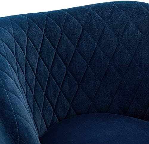 DUHOME Velvet Accent Chair with Barrel Backrest