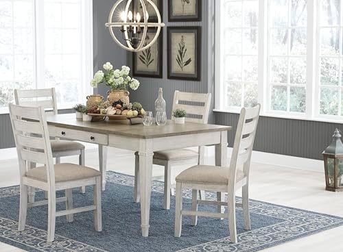 Signature Design by Ashley Skempton Farmhouse Dining Chairs Set of 2, White