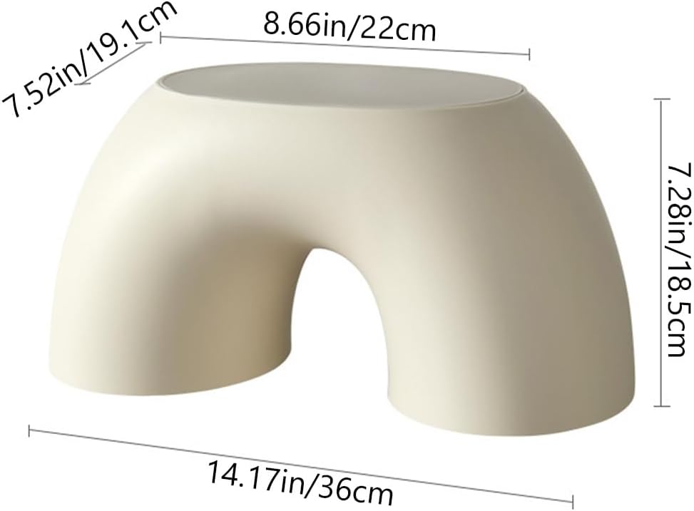 Simple Colourful Small Short Stool for Home, Non-Slip Ring Rainbow Shoe Stool...