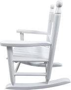 White Rocking Chair for Children - Durable Indoor Outdoor Rocker - Suitable for Toddlers and Kids - Enhances Home and Garden Decor