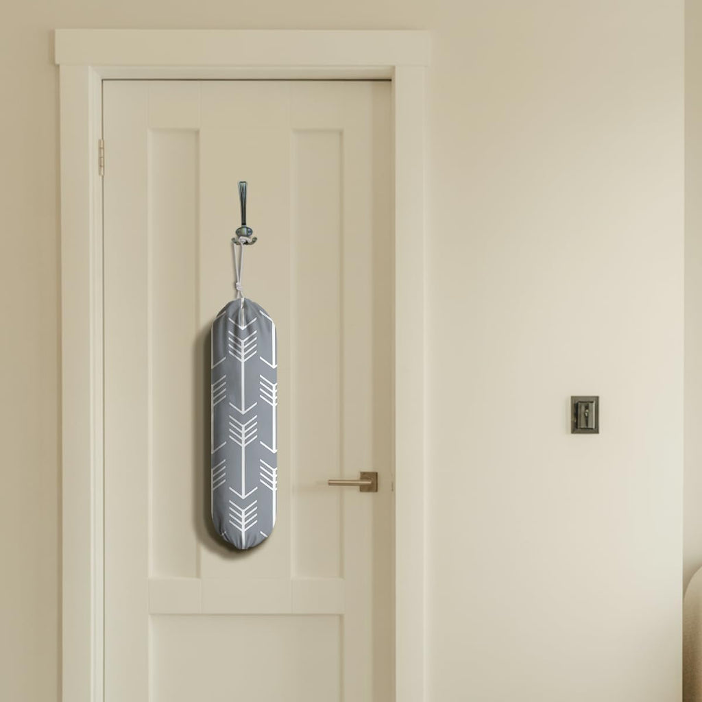Arrows Plastic Bag Holder, Wall Mount Large Grocery Bags Holder, Washable Shopping Bags Carrierfor Home Kitchen Pantry, Housewarming Gift for Women Friends Family, Kitchen Pattern Garbage Bag 70
