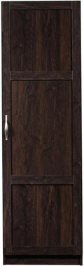 Pemberly Row Wood Storage Pantry, 60 in Height, Raised Panel Doors, Engineered Wood, Cinnamon Cherry Finish, Adjustable Shelves, Hidden Storage, Tall Cabinet for Kitchen, Dining Room, Office Use