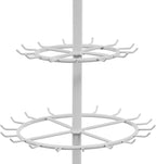 Floor Standing Belt Display, 66.1 Inch Metal Retail Tie Rack Hanger Organizer, Scarf Stand Shawls Purse Shelf for Home, Boutiques, Clothing Stores, Retail Stores
