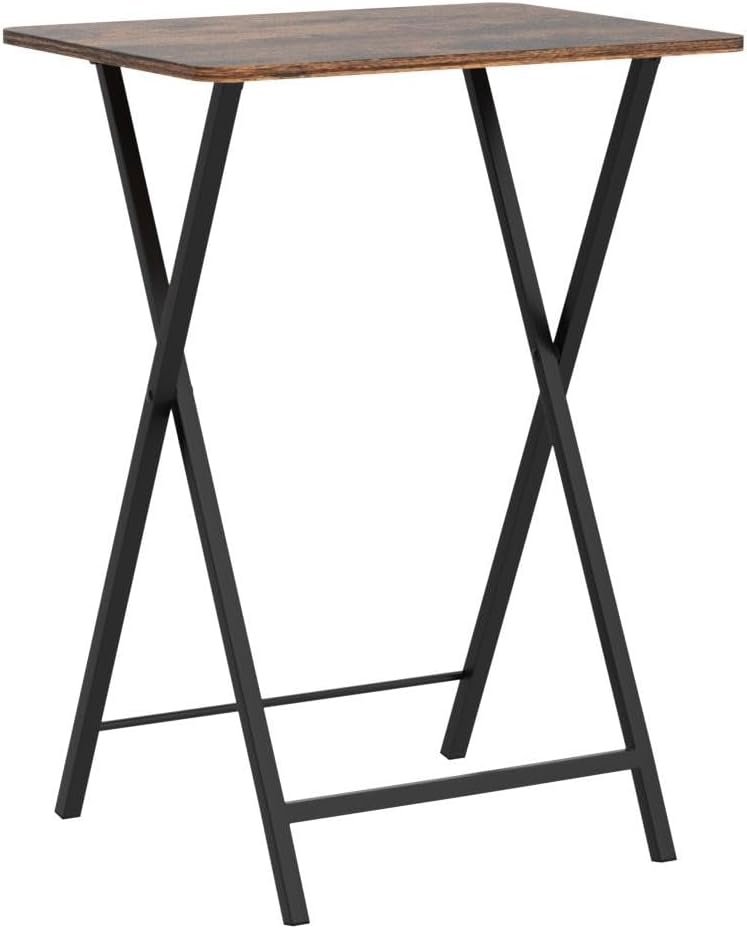HOOBRO Folding TV Tray Table, TV Trays for Eating Set of 4 with Stand, Foldin...