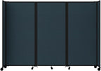 Versare Room Divider 360 Portable Wall Partition | Folding Panels | Large Freestanding Divider | Locking Wheels | Temporary Room Separator