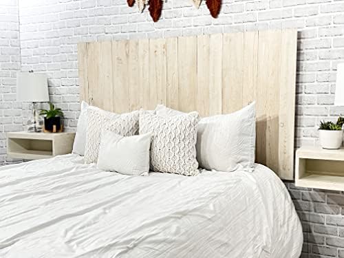 Barn Walls Antique White Headboard, Farmhouse Design, Solid Wood Headboard, F...