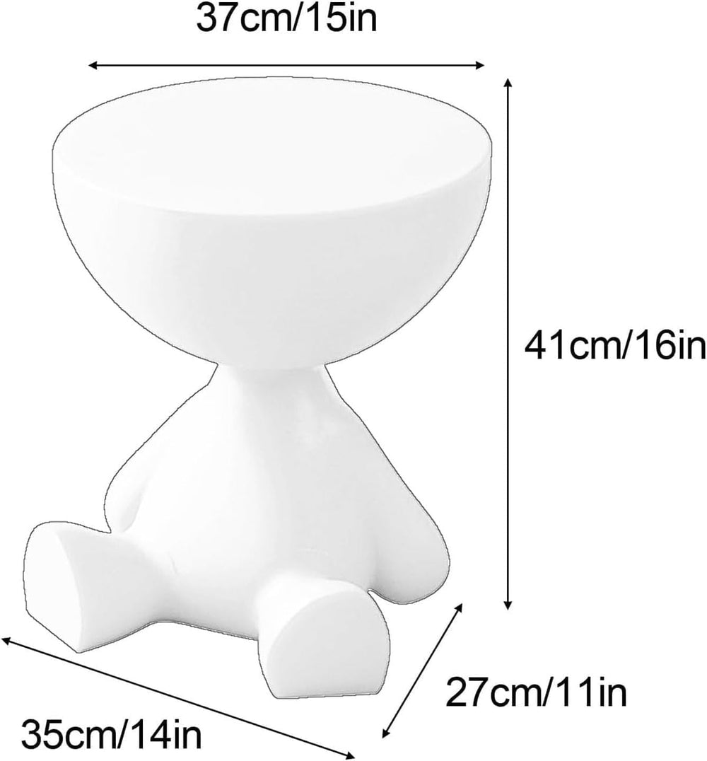 Circle Side Table, Round Modern End Table, Waterproof & Durable, Small Co...