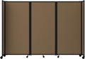 Versare Room Divider 360 Portable Wall Partition | Folding Panels | Large Freestanding Divider | Locking Wheels | Temporary Room Separator