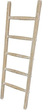 Blanket Ladder Wood Quilt Rack |5 ft Decorative Wooden Ladder | Rustic Ladder Decor for Living Room, Perfect Blanket Ladder Rack Stand & Holder, Ideal for Blankets, Throws, Quilts