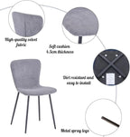 5 Piece Dining Table Table Set, Tempered Glass Dining Table Set for 4 Kitchen Table Set with 4 Chairs for Kitchen Dining Room (Black Table with Grey Chair)