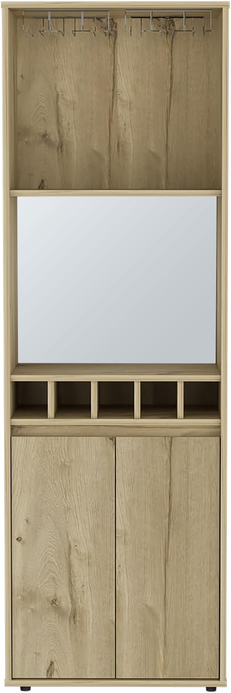Wine Cabinet W/Shelf, Freestanding Pantry Sideboard for Kitchen Living Room,f...