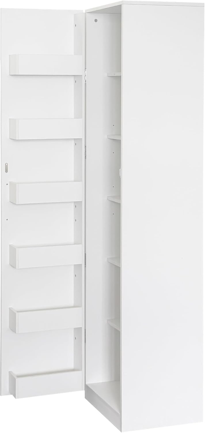 LUMISOL Tall Kitchen Pantry Cabinet with 6 Shelves and 6 Side Racks, Modern B...