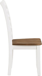 Lexicon Dining Table Set for 6 with Chairs, Wood 7 Piece Farmhouse Dining Room Table and Chairs Set of 6, Cross Back, Easy Assembly Seater for Indoor Home, Dinner, Kitchen, Cherry/White
