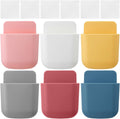 Kathfly 6 Pcs Remote Control Holders Wall Mount Self Adhesive Remote Holder Wall Mount Storage Box TV Air Conditioner for Home Office Television Pens Keys
