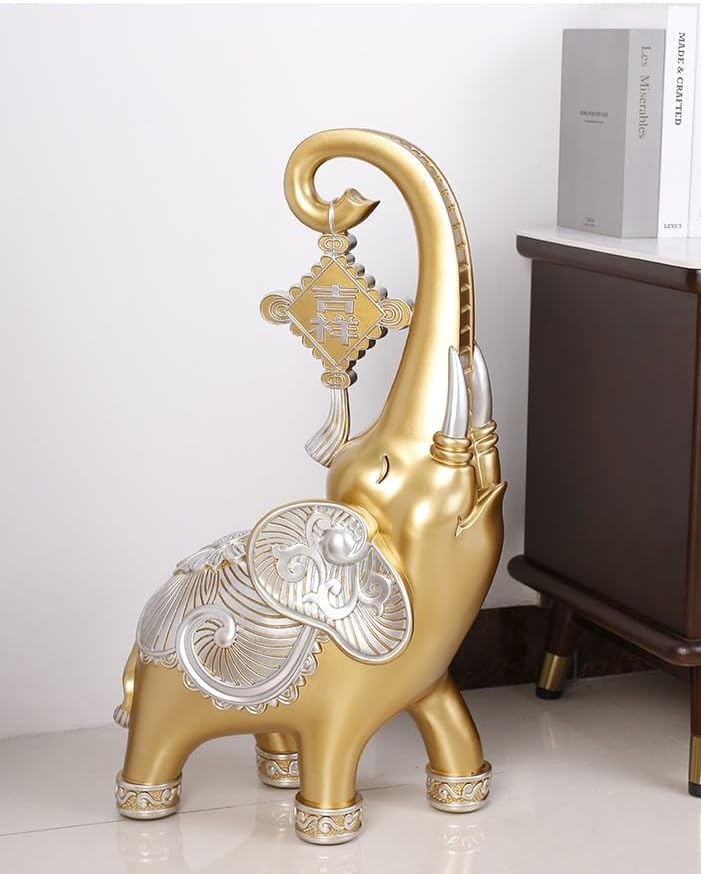 Large Luxury Elephant Side Table, Artistic Home Decor Accent, Resin Sofa End ...