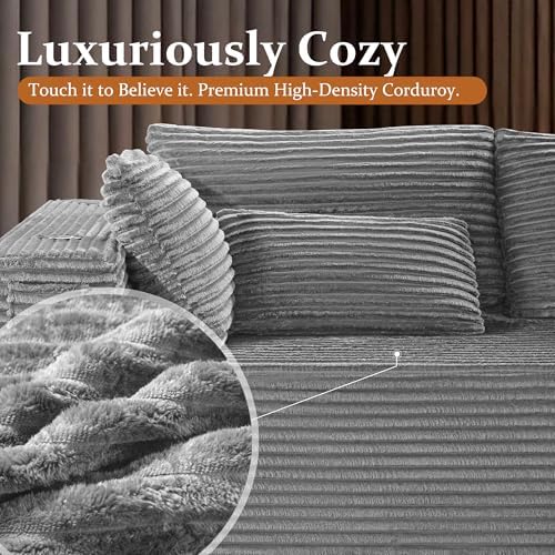 138" Oversized Cloud Sectional Couch, Comfort U Shaped Couch for Living ...
