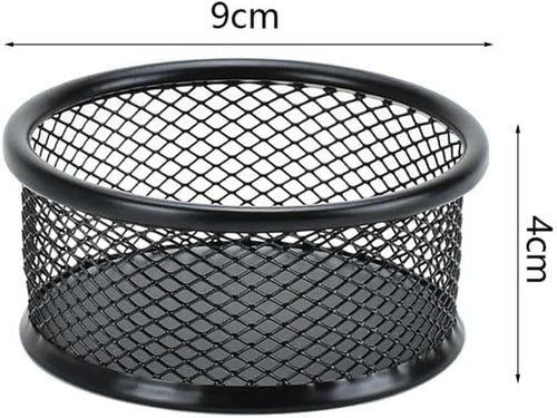 1Pc Black Metal Paper Clip Holder Mesh Paperclip Bowl Binder Clip Dispenser Desk Bobby Pin Container Organizer for Home Office Classroom School,Paper Clip Holders,Desk Supplies Holders and Dispensers