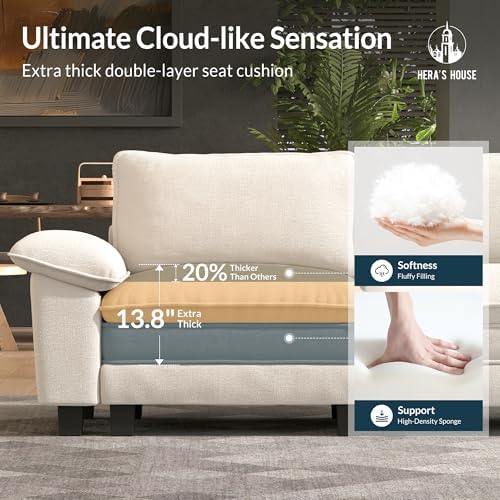 HERA'S HOUSE 3 Pieces Modular Sectional Couch Set with Armchair Loveseat ...