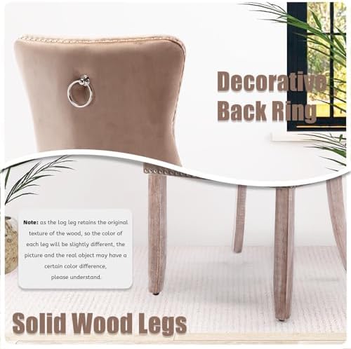SoarFlash Velvet Dining Chairs Set of 6, Tall Back Side Chair, Modern Upholst...