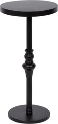 Kate and Laurel Stratton Rustic Pedestal Table; 13 x 13 x 26; Black; Decorative Pedestal Table for Decorating Smaller Living Areas and Hosting