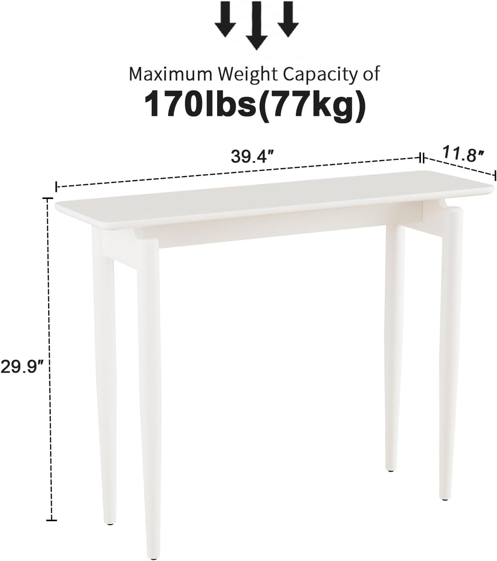 AQIMUELE Wood Console Table White Entryway Table, Thin Console Table, Sofa Ta...