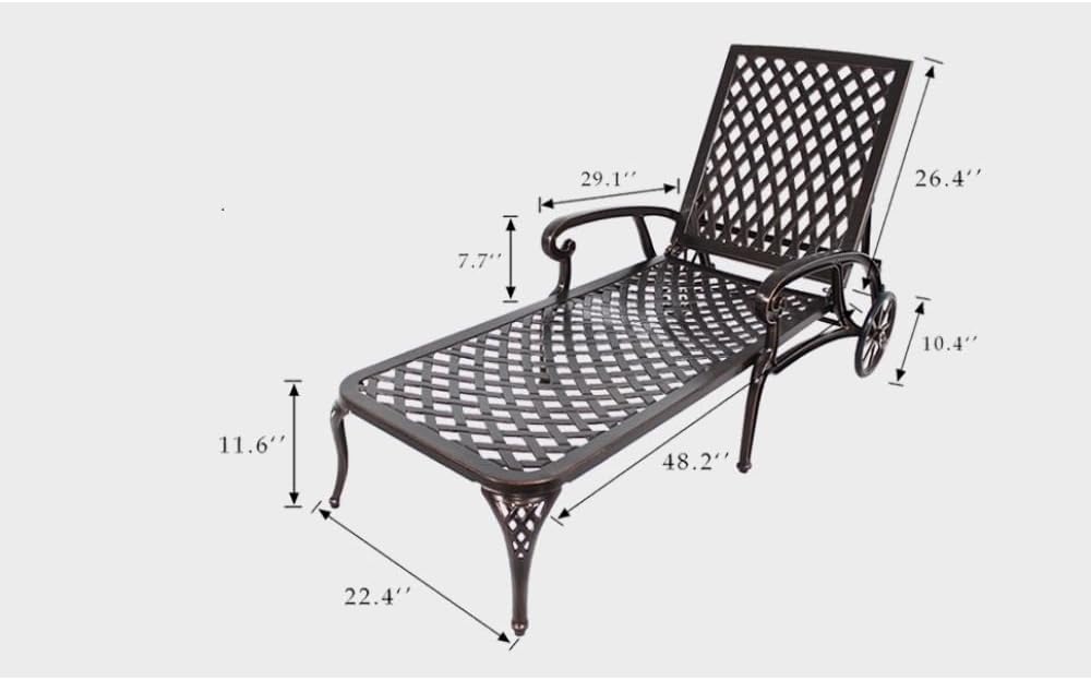 Saiveina Aluminium Cast Lounge Chair 1pcs Brown
