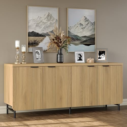 Furniouse Buffet Cabinet with Storage 66.2''W Modern Sideboard with 4...