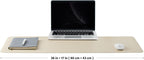 Cork Desk Mat - Dual-Sided Desk Pad for Office and Home - Desk Organization and Accessories - Ideal for Large Mouse Pad and Desk Mats on Top of Desks(Beige,36"x 17")
