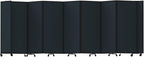 Versare Room Divider 360 Portable Wall Partition | Folding Panels | Large Freestanding Divider | Locking Wheels | Temporary Room Separator