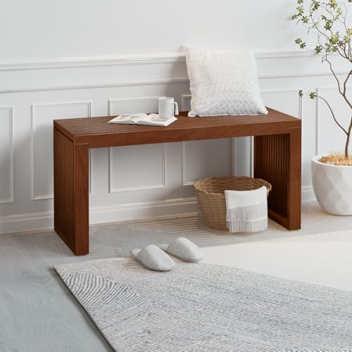 APRTAT Bamboo Dining Bench 35-Inch Indoor Wood Shoe Rack Bench for Entryway |...