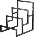 Clutch Purse Display Stand, 3 Layer Stainless Steel Wallet Display Stand Clutch Handbag Holder for Boutique Store and Home Retail, Titanium Black