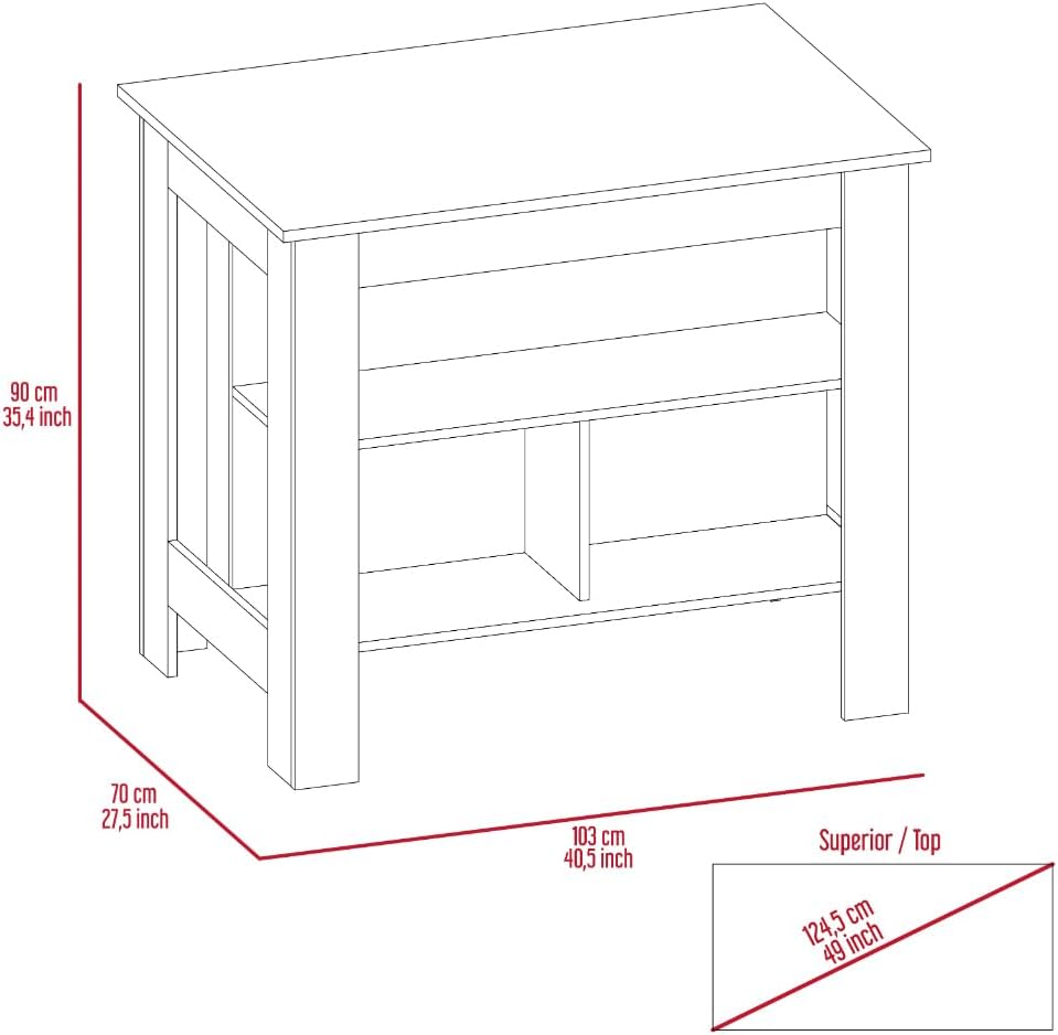 2-Piece Kitchen Set with Island and Pantry Cabinet | Includes 8 shelves and 2...