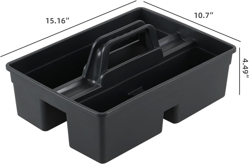 6 Packs Commercial Cleaning Caddy with Handle, Plastic Tool Caddy Supplies Organizer