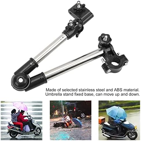 Stainless Steel Umbrella Stands 360 Degree Outdoor Stroller Shading Umbrella Holder (Versatile black)