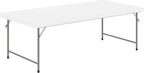 EMMA + OLIVER 4.93' Kids Folding Activity Table for Classrooms and Home, Heavy-Duty Rectangular Plastic Classroom Table for Kids, White