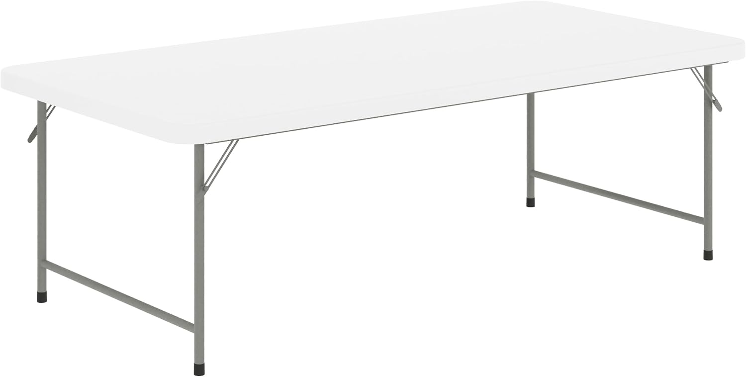 BizChair 4.93-Foot Kid's Granite White Plastic Folding Table