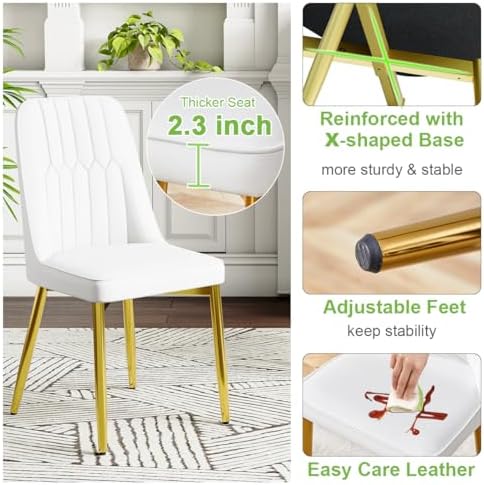 Modern Dining Chairs Set of 4,Upholstered Dining Room Chairs,Kitchen Chairs w...