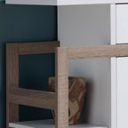 Modern Kitchen Pantry, White Buffet Storage Cabinet with 4 Shelves, Easy to Maintain, for Dining Room
