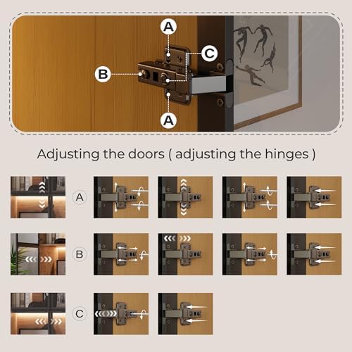 Bobve 78.7" Display Cabinet with 4 Glass Doors,5 -Tier Storage Cabinet w...
