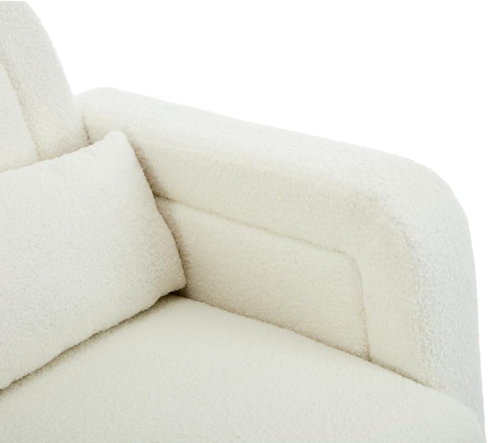 Accent Rocking Chair with Pillow, Ultimate Comfort for Your Home, Teddy Velve...