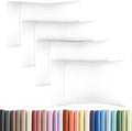 King Pillow Cases - 4 Pack - Super Soft Pillowcase Covers - Envelope Enclosure - Hotel Quality Pillow Protectors - Wrinkle Free, Fade, Shrink & Stain Resistant - Machine Washable - 20" x 40" (White)