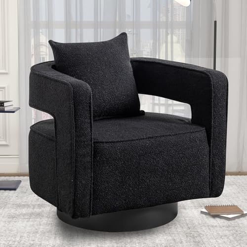 Swivel Accent Chair, Modern Swivel Barrel Chair for Living Room, 360 Degree C...