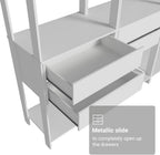 Madesa Kitchen Pantry Storage Rack with 6 Drawers and Open Shelves 82" L Multiuse Modular Cabinet for Kitchen Organization (White)