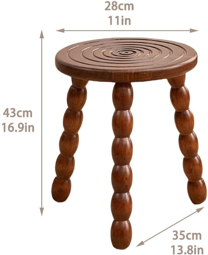 Solid Wood Side Table, Modern Round End Table, Simple Bedside Table, Bed Side...