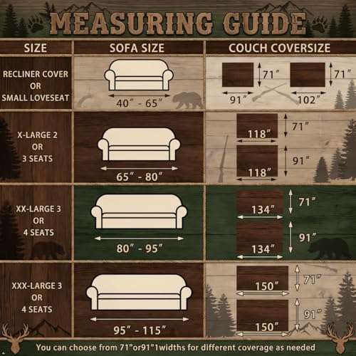 Erosebridal Rustic Couch Cover for Pets 71"X118"