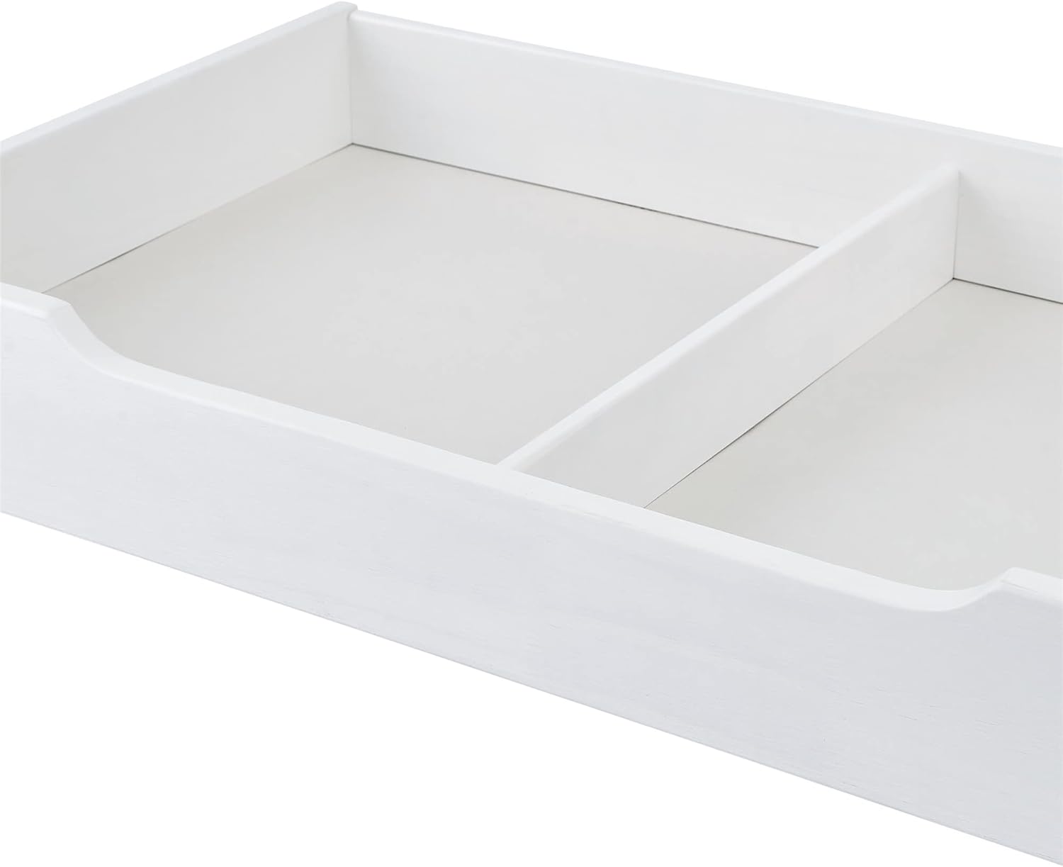 MUSEHOMEINC Solid Wood Under Bed Storage Drawer with 4-Wheels for Bedroom,Wooden Underbed Storage Organizer,Suggested for Queen and King Size Platform Bed