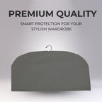 Shoulder Covers for Clothes - Breathable Garment Dust Covers Protectors for Suit, Coats, Jackets, Dress Closet Storage (Grey, Set of 5)