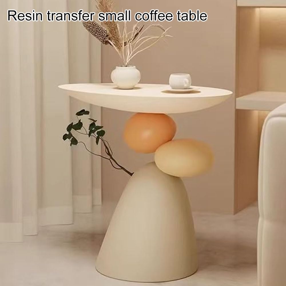 Multifunctional Resin Side Table, Distinctive End Table, Good Luck Coffee Tab...