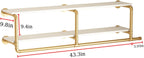 ORSENIGO Industrial Pipe Clothing Rack with Shelves, Gold Wall Mounted Clothes Rack Heavy Duty Display Garment Rack for Home Retail